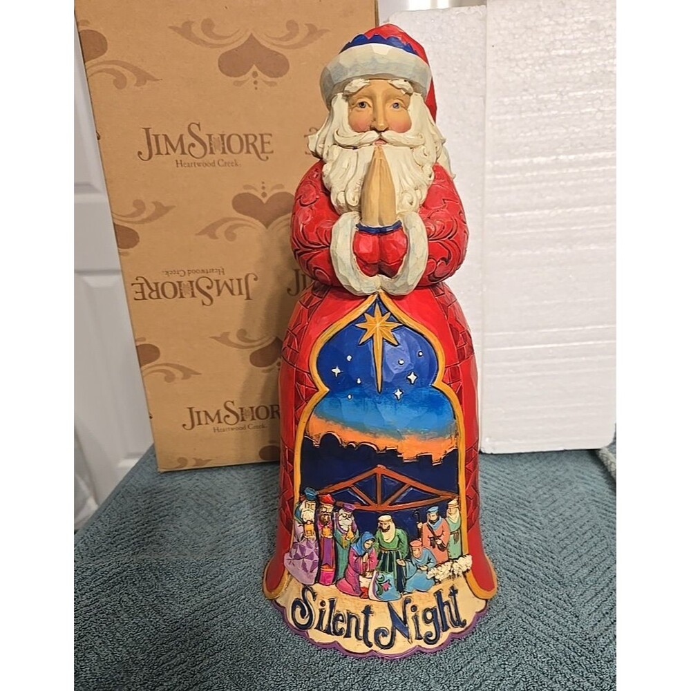 Jim Shore Silent Night Santa Figurine 4034356 Christmas Nativity Holy Family